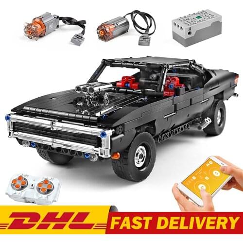 MOULD KING High-Tech App Remote control car Motorized CarUltimate Muscles Car Model Building Blocks Kids Toys Christmas Gifts