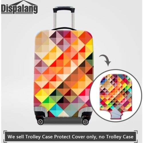 Dispalang Geometry Print Women Luggage Cover Elastic Suitcase Protective Dust-proof Cover For 18-30 Inch Case Travel Accessories
