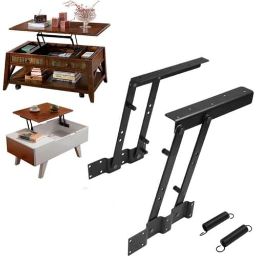 1Pair Multi-functional Lift Up Top Coffee Table Lifting Frame Mechanism Spring Hinge Hardware