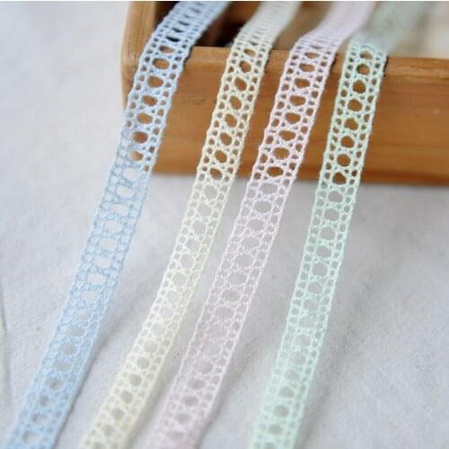10 Meters/lot 12mm Lace Accessories Cotton Lace Trimming Hollow Lace Trim Embroidery Sewing Fabric Ribbon DIY Garment