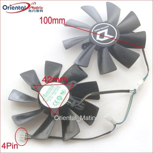 2pcs/lot GAA8S2U 12V 0.45A 100mm For Dataland RX5500XT 5600XT 5700 5700XT X-Serial Graphics Card Cooling Fan