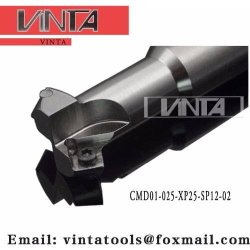 Free shipping CMD01-025-XP25-SP12-02 Chamfer Milling Tools for Inserts SPMT120408