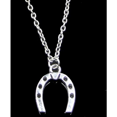 Fashion 21*16mm Lucky Horseshoe Pendant Necklace Link Chain For Female Choker Necklace Creative Jewelry party Gift