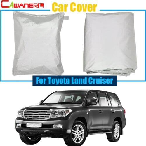 Cawanerl SUV Cover Car Anti UV Sun Shield Rain Snow Resistant Protector Cover Cover For Toyota Land Cruiser