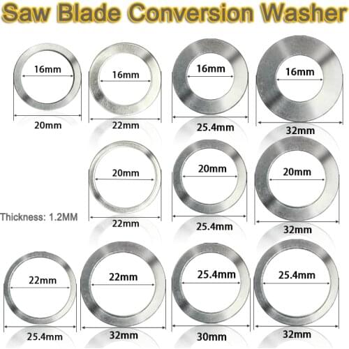 16/20/22/25.4/30/32MM Circular Saw Blade Reducting Rings Conversion Ring Cutting Disc Woodworking Tools Cutting Washer