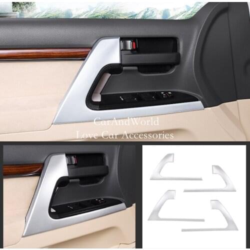 For 2016 2017 Toyota Land Cruiser V8 200 LC200 Interior Armrest Decorate Side Door Handle Panel Frame Cover Trim Car Accessories