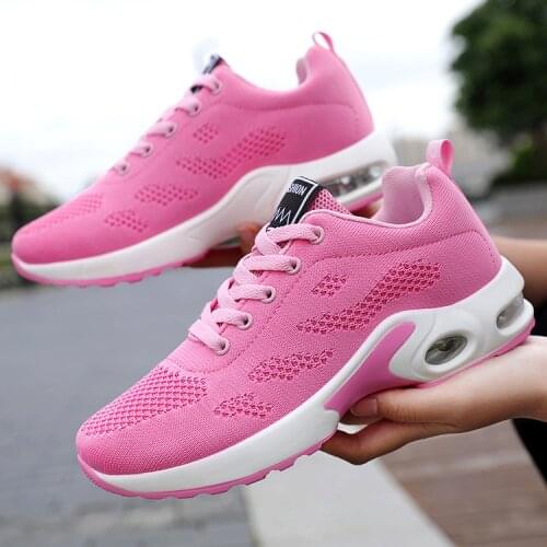 Breathable soft-soled running shoes Korean casual cross strap air cushion sports shoes womens shoes new 2021