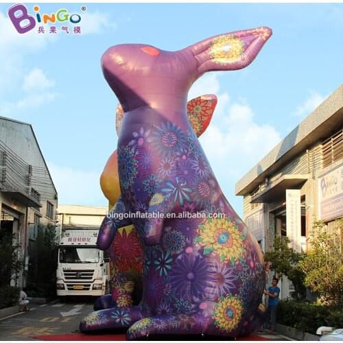 Customized 8m height giant inflatable bunny / large inflatable bunny balloon toys