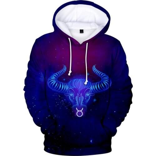 Creative 3D Print 12 Zodiac Signs Hoodies Sweatshirt Aries Taurus Gemini Cancer 12 Constellation Men/Women Clothing Fashion Tops