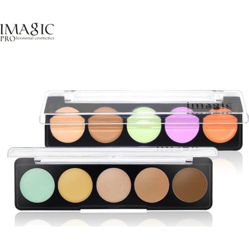 IMAGIC 5 Colors Palette Concealer Face Contouring Makeup Concealer Cosmetic Facial Cream 2 Style Palette