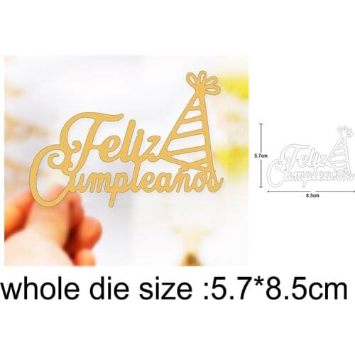 Spanish Merry Christmas Metal Cutting Dies Stencil For DIY Scrapbooking Paper Card Decorative Craft Embossing Die Cuts New