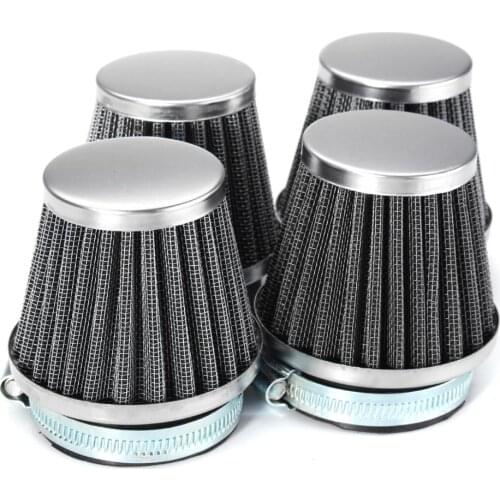 4x 52mm Motorcycle Air Filter Pod Fit For Suzuki GSXR 750 1100 750R KATANA GSX 1100F GSX600F Kawasaki KZ550H Yamaha