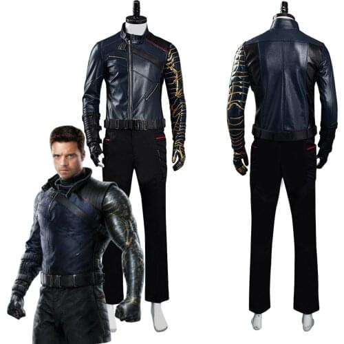 The Falcon and the Winter Soldier Bucky Barnes Cosplay Costume Halloween Carnival Suit
