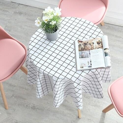 Chinese Style PVC Round Table Cloth Waterproof And Oil-Proof Disposable Anti-Scalding Plastic Creative Coffee Table Table Runner