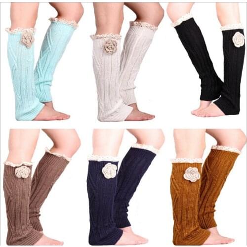 Handmade flower lace leg warmers Covers 11pair/lot #3937