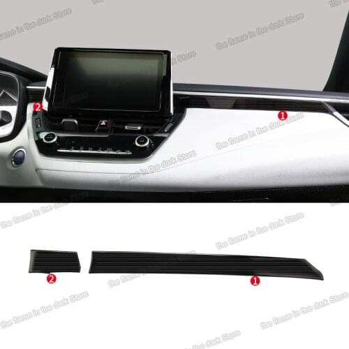 Lsrtw2017 for Toyota Corolla 2020 E210 2019 2021 stainless steel car dashboard trims carbon fiber accessories decoration