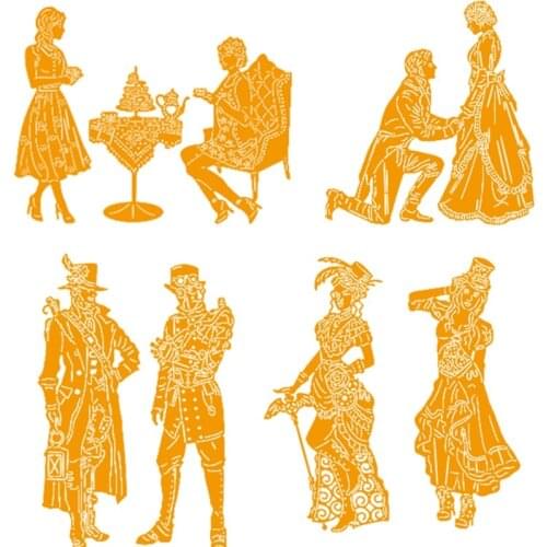 Propose Jazz Ladies Chatting Women Metal Cutting Dies Stencil for DIY Scrapbooking Paper Cards Making Decorative Crafts New 2018