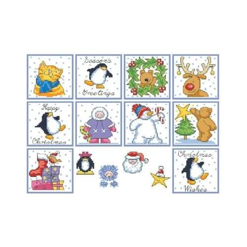 M191219Home Fun Cross Stitch Kit Package Greeting Needlework Counted Kits New Style Joy Sunday Kits Embroidery