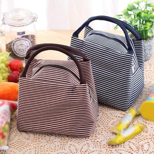 Portable Lunch Box Carry Pouch Thermal Food Picnic Lunch Storage Bags Insulated Cooler Lunch Bag for Women Bento Bag Tote