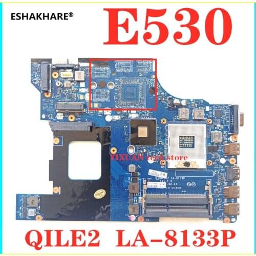 QILE2 LA-8133P For Lenovo E530 laptop motherboard FRU PN:04W4014 E530 motherboard 100% test intact
