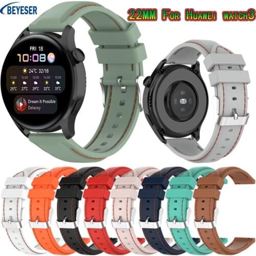 22MM Silicone Strap Adjustable Bracelet For Huawei watch3 Wristband Replacement Sport Watchband Strap For Huawei watch 3 PRO