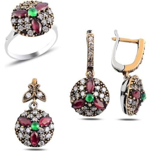 Silver 925 Sterling Zircon Cubic Zirconia Authentic Set