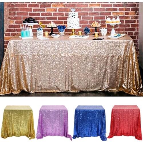 1Pcs/lot Sequin Tablecloth Glitter Round Rectangular Tablecloth For Wedding Decoration Party Banquet Home Decor Support Custom