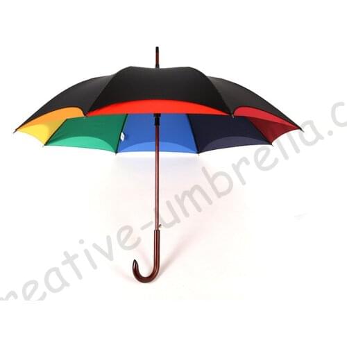 Lotus leaf rainbow wooden umbrellas 100%sunscreen formosa 210T pongee double layer long handle rotate rose flower shape parasol