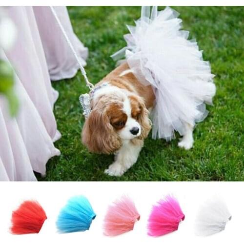 5 Color New Dog Tutu Skirt Princess Cats Pet Dress Soft Tulle Cosplay Bulldog Dress Summer puppy dress for Small Pet
