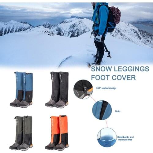 1 Pair Unisex Waterproof Leg Covers Legging Gaiter Climbing Camping Hiking Ski Boot Travel Shoe Snow Gaiters Legs Warm