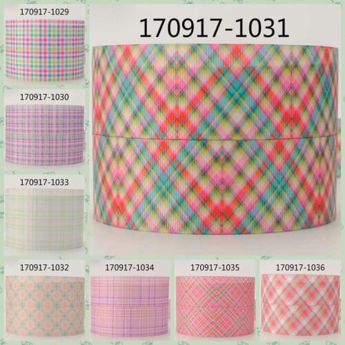 10yards -different sizes -pink lattice ribbon printed Grosgrain ribbon 170917
