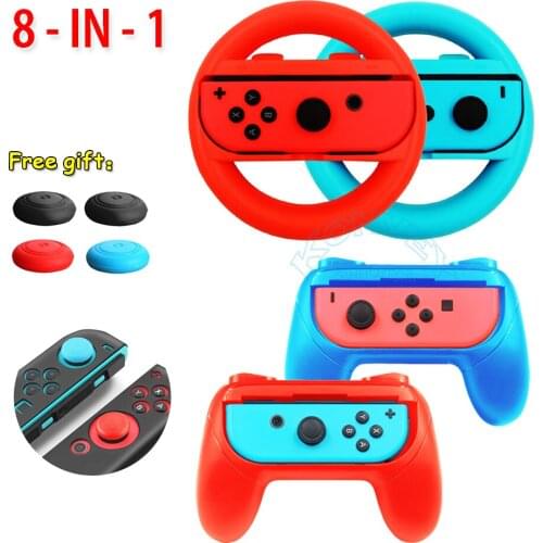 10in1 Nintendos Nintend Switch Joy con Controller Racing Steering Wheel Stand&NS Handle Grips Holder for Nintendo Switch Game
