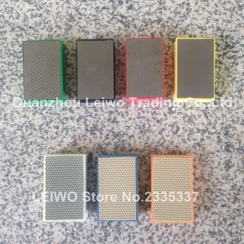 Diamond Hand Polishing Pad 90 x 55 mm Diamond Tools Supplier Electroplated Diamond Pad Resin Polish Pad MOQ 4 Sets Free Shipping