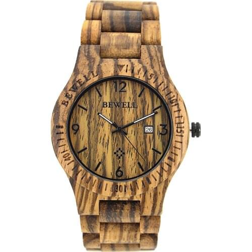 Wooden calendar Men Luxury Watch Natural Maple Handmade Quartz Movement Casual WristWatch montre homme часы мужские наручные