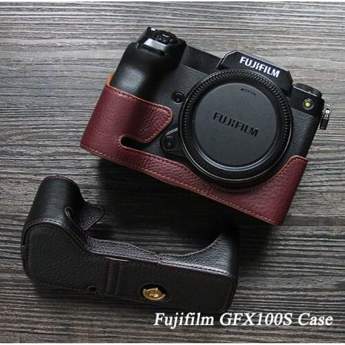 Genuine Leather Camera case Half Cover Case For Fujifilm Fuji XS10 X-S10 Camera Bag