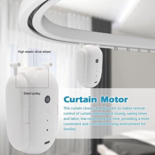 Tuya Smart Home Zigbee Electric Curtain Motor with Battery Timing APP BT Remote Alexa Google Home Voice Control for Smart Home