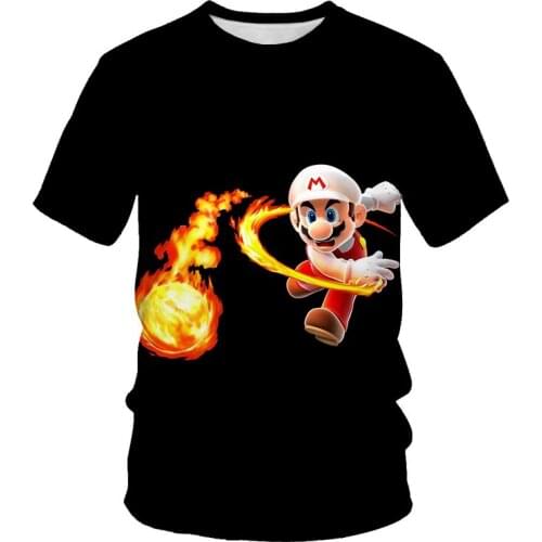 Latest Classic Games Super Mario Kid Boy Girl Summer Casual T shirt Funny Cartoon 3D T-shirt Men Women Hip Hop Tshirt Streetwear