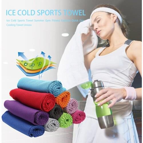 Ice Cold Towel Gym Fitness Sports Exercise Quick Dry Cooling Towel Efficient Perspiration Evaporation for Men Women