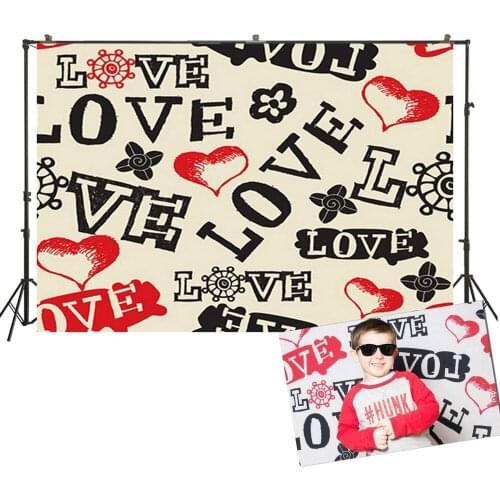 HUAYI Photography Backdrop Valentine Day Love Photo Background Newborns Baby Child Birthday Studio Photoshoot Drops D-6239