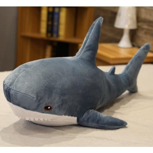 15-140cm Giant Shark Plush Toy Soft Stuffed Speelgoed Animal Reading Pillow for Birthday Gifts Cushion Doll Gift For Children
