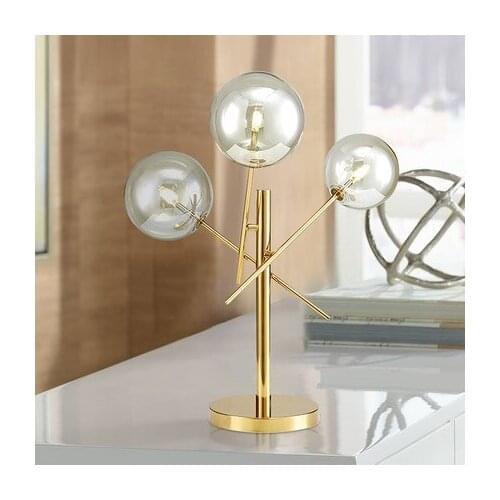 Post modern personalized glass ball designer living room boutique bedroom dining room simple metal office table lamp