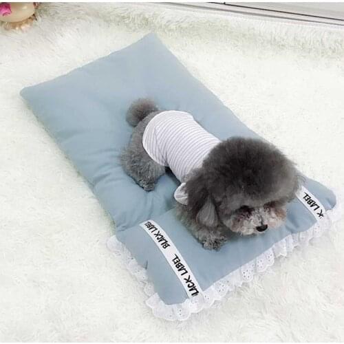 All Seasons Removable Blue Pet Sleeping Mat Warm and Soft Dog Kennel Red Comfortable Solid Color Cat Bed for Puppy Deep Sleeping
