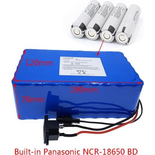 Laudation36v10S6p Lithium Battery25A BMS 20ah Li ion Electric Bicycle Deep Cycle Battery 18650 Pack for750W Motor+Battey Charger