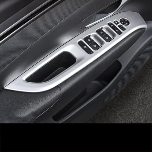 Lsrtw2017 Car Window Lifter Switch Control Cover Panel Decoration for Hyundai Tucson 2021 NX4 Accessories Auto Stying Parts