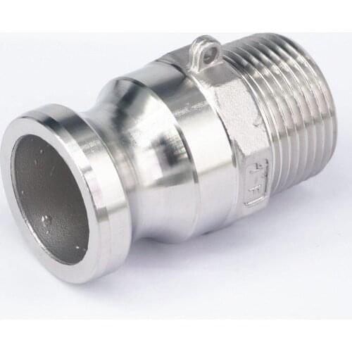 1-1/2" BSP Male Thread 304 Stainless Steel Type F Plug Camlock Fitting Cam and Groove Coupling