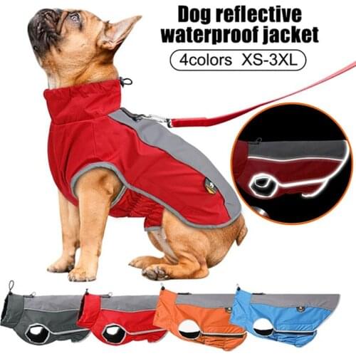 Dogs Clothes Winter Jacket Dog Reflective Waterproof Vest Clothing XS-3XL Puppy Clothing Polyester Fleece Clothes Pets Clothes