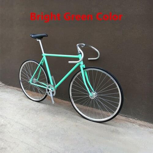 Retro Fixed Gear Bicycle Backward Riding Single Speed Track Bike Electroplating Racing 700C 52cm High Carbon Steel Frame