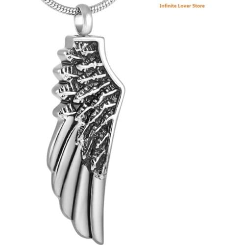 KLH8532-9 Wholesale 20Pcs a Lot Punk Angel Wing Ash Holder Jewelry Pet/Family Loss Cremation Urns For Human Ashes Adult