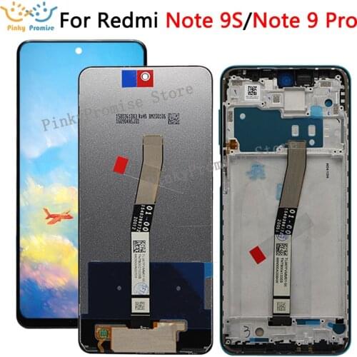 Original 6.67"LCD For Xiaomi Redmi Note 9 Pro LCD Display Touch Digitizer Screen For Xiaomi Redmi Note 9S LCD Screen Replacement
