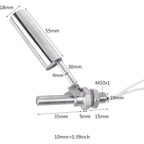 0-220V SUS304 Stainless Steel Water Float Switch Level Switch Level Sensor M10 Thread for Humidifiers Towers Kitchen Dropship
